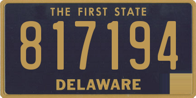 DE license plate 817194