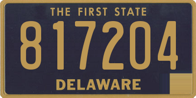 DE license plate 817204