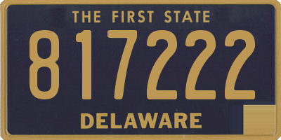 DE license plate 817222