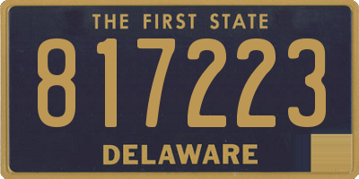 DE license plate 817223