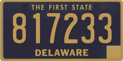 DE license plate 817233