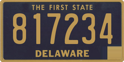 DE license plate 817234