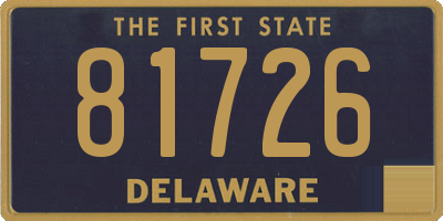 DE license plate 81726