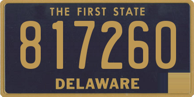 DE license plate 817260