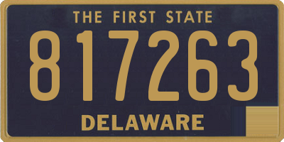 DE license plate 817263