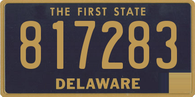 DE license plate 817283