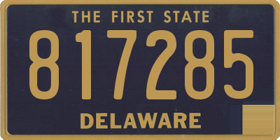 DE license plate 817285