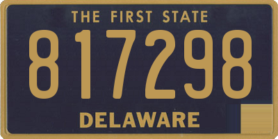 DE license plate 817298