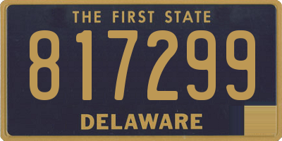 DE license plate 817299