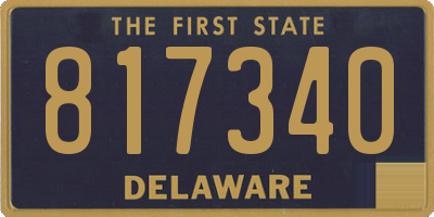DE license plate 817340