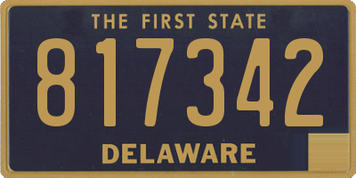 DE license plate 817342