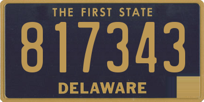 DE license plate 817343