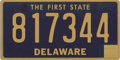 DE license plate 817344