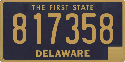 DE license plate 817358