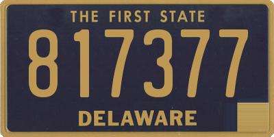 DE license plate 817377