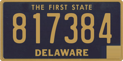 DE license plate 817384