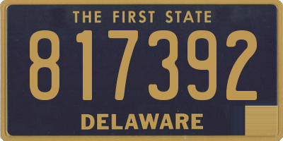 DE license plate 817392