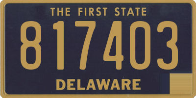 DE license plate 817403
