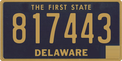 DE license plate 817443