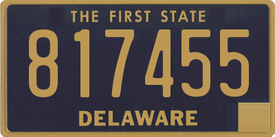 DE license plate 817455