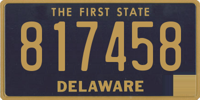 DE license plate 817458