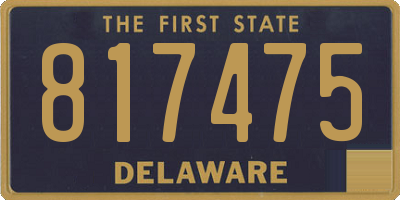 DE license plate 817475