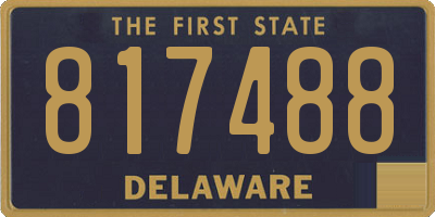 DE license plate 817488