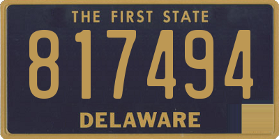 DE license plate 817494