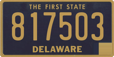 DE license plate 817503