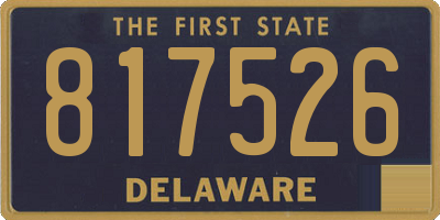 DE license plate 817526