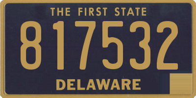 DE license plate 817532