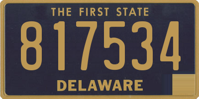 DE license plate 817534