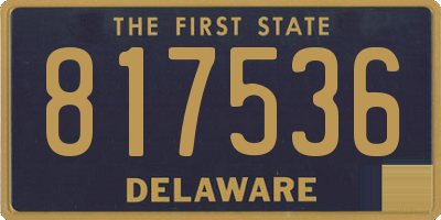 DE license plate 817536