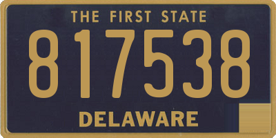 DE license plate 817538