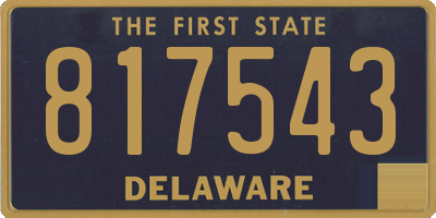 DE license plate 817543