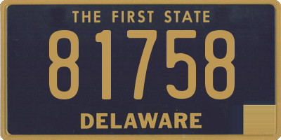 DE license plate 81758
