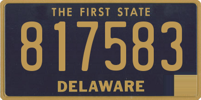 DE license plate 817583