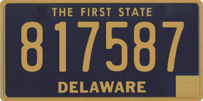 DE license plate 817587