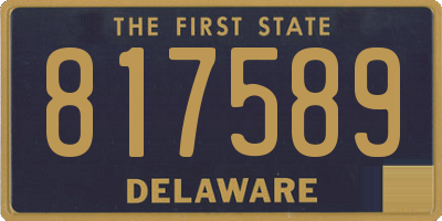 DE license plate 817589