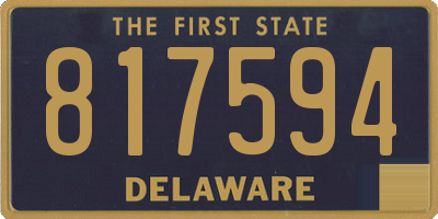 DE license plate 817594