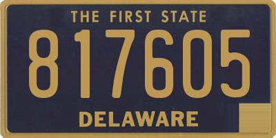 DE license plate 817605