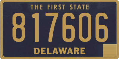 DE license plate 817606