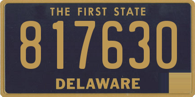 DE license plate 817630