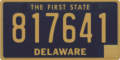 DE license plate 817641