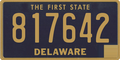 DE license plate 817642