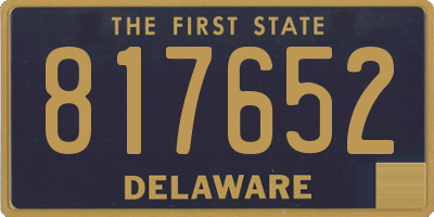 DE license plate 817652