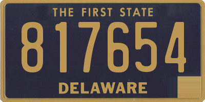DE license plate 817654