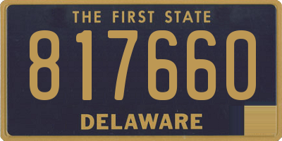 DE license plate 817660
