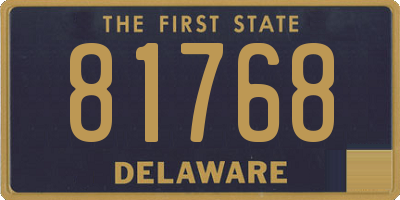 DE license plate 81768