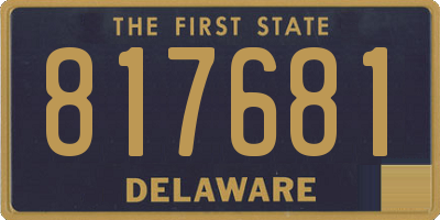 DE license plate 817681